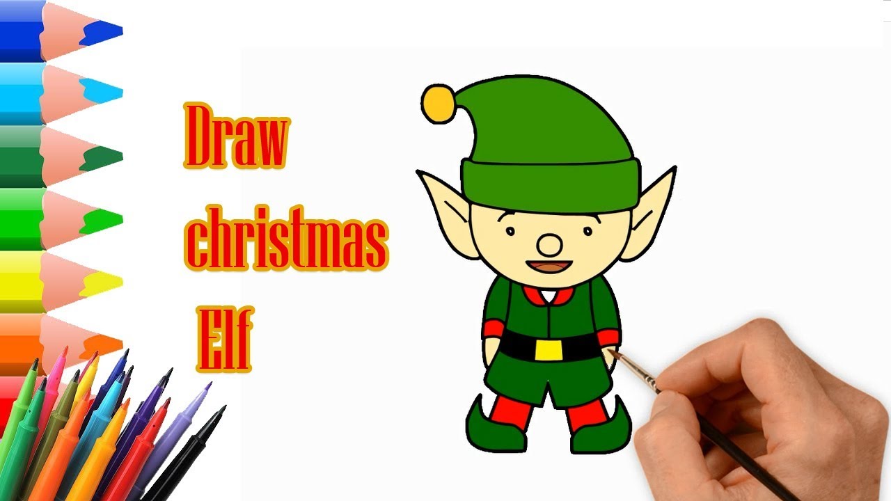 Quick Draw | How to Draw a Christmas Elf Easy Step by Step | Drawing ...
