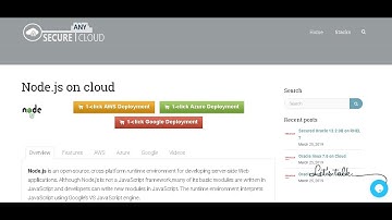 1  Click Ready Secured Node js on Windows 2016 Deploy on Azure , AWS and Google Cloud Platform.