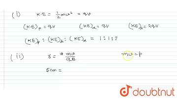 A proton, a deuteron and an alpha particle, are accelerated through the same potential differenc...