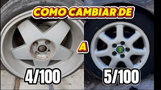 How to change your car's rims from 4/100 to 5/100 💯🔥