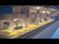【マイクラ】地下鉄駅の作り方 【乗り物】[Minecraft Tutorial] Subway station / How To Build a Subway station