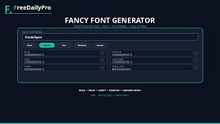 How to Generate Fancy Unicode Fonts for Bios Free | FreeDailyPro.com