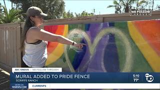 Pride Fence creators unveil new mural after alleged hate crime attack in Scripps Ranch