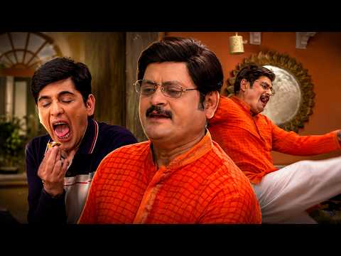 तिवारी ने खचेडू के मुँह का निवाला छिनकर, पिछवाड़े लात मारकर निकला घर से बाहर🤣🤣-Bhabiji Ghar Par Hain!