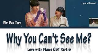 Kim Dae Yeon 김대연   Why You Can't See Me Love with Flaws OST Part 6 Lyrics Han Rom En