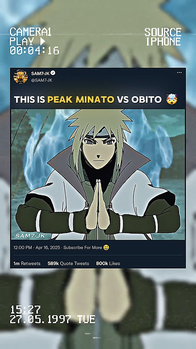 THIS IS PEAK 🔥 ( MINATO VS OBITO ) 🤯☠️