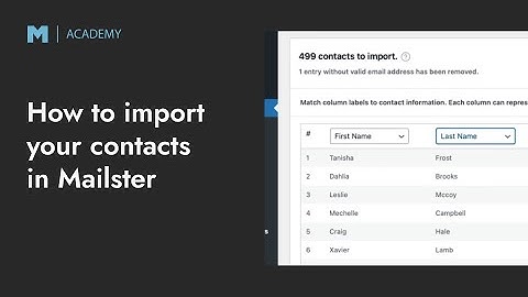 How to import your contacts in Mailster