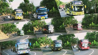 [FULL] bus artis basuri terbaru ! flamboyan, juragan empang riki rendy james co melintasi kelok lima