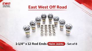 Heavy Duty 1-1/4 x 12 Chromoly Heim Joints – Set of 8 | Perfect for 4 Link Kits
