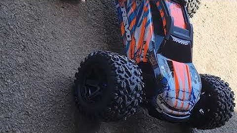 Testing new Traxxas E Revo to see what breaks first! First break in just under 45min of run time.