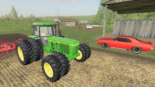 Our farm is in danger | Buying tractors and race car | Back in my day 38 | Farming Simulator 19 screenshot 2