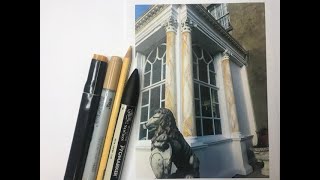 Rendering Marble - Siena marble Pillars Wealth
