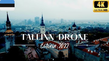 4K Misty Tallinn old town by Drone || Estonia, 2022 - Part 1 || Epic dark music