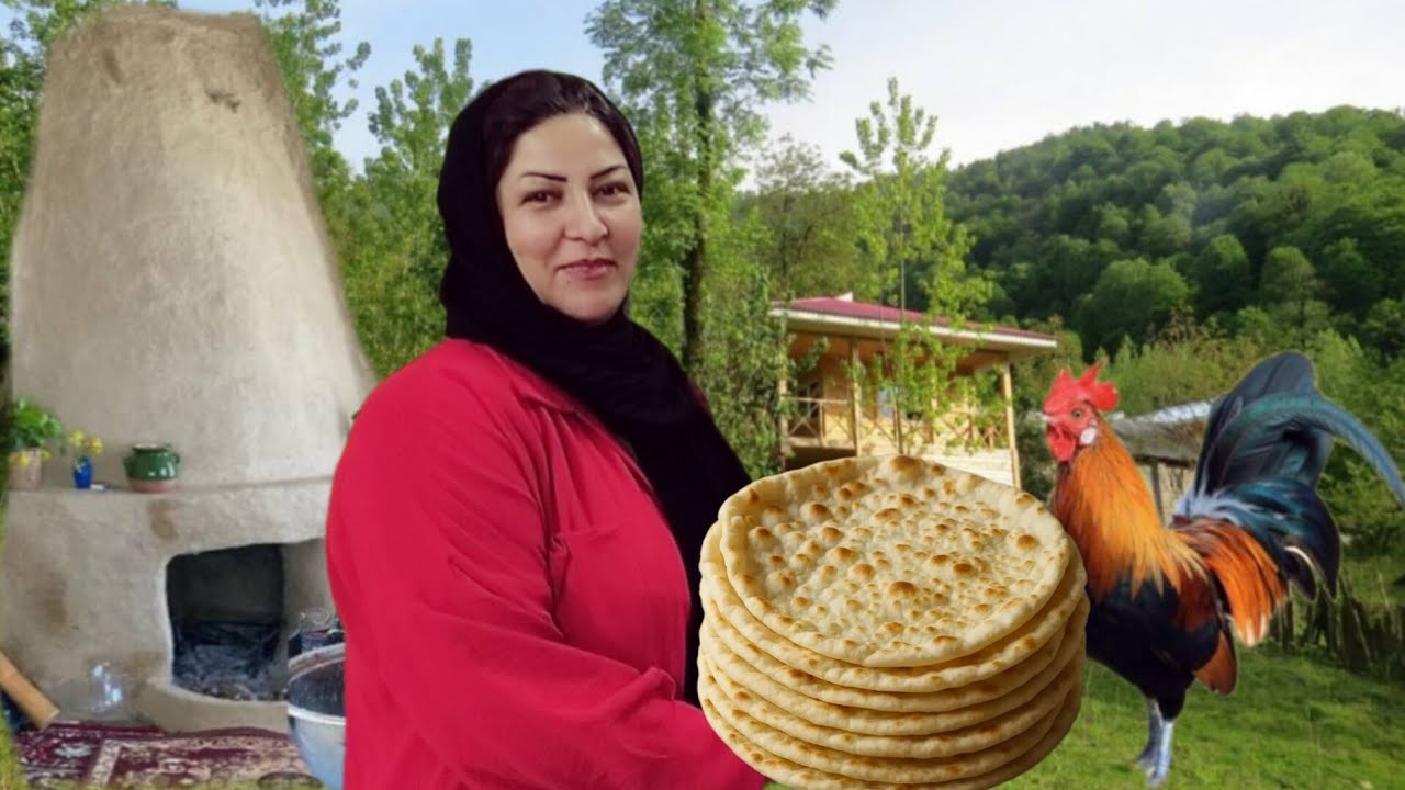 Baking traditional village bread like grandmother used to make