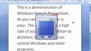 Free Speech Recognition Tutorial 1 - Setting Up Windows Speech Recognition W7 8 Vista WSR