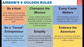 AirBnb 6 Golden Rules via Brian Chesky