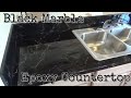 Quick, Easy, and Custom Black Marble Epoxy Countertop