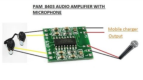 How to make microphone using Pam 8403 audio amplifier by Fusion volt