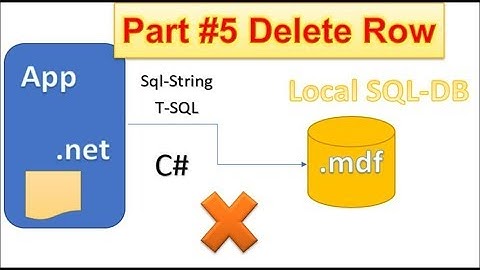 Delete Record in a Table with SQLCommand. Local SQL Database in C#Part 4