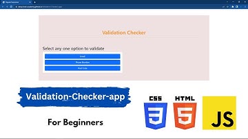 02. Validation Checker app for beginners | Regular Expression, HTML, CSS & Vanilla JavaScript| 2022