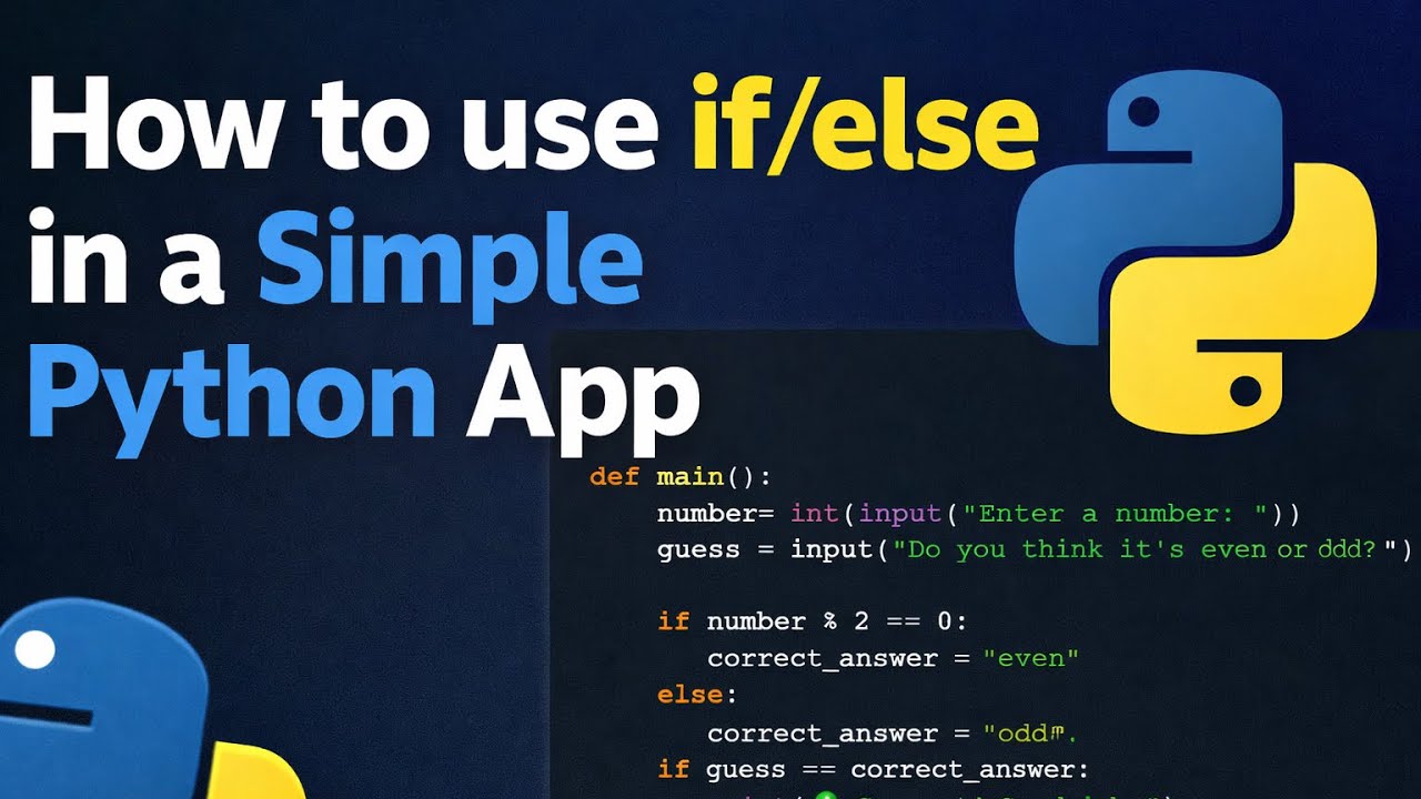 How to Make a Simple Python App Using If/Else | For Beginners 