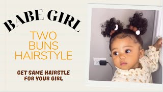 How To Style Babe Hair & Try This Two Bun Next With Natural Hair #Elfinhair