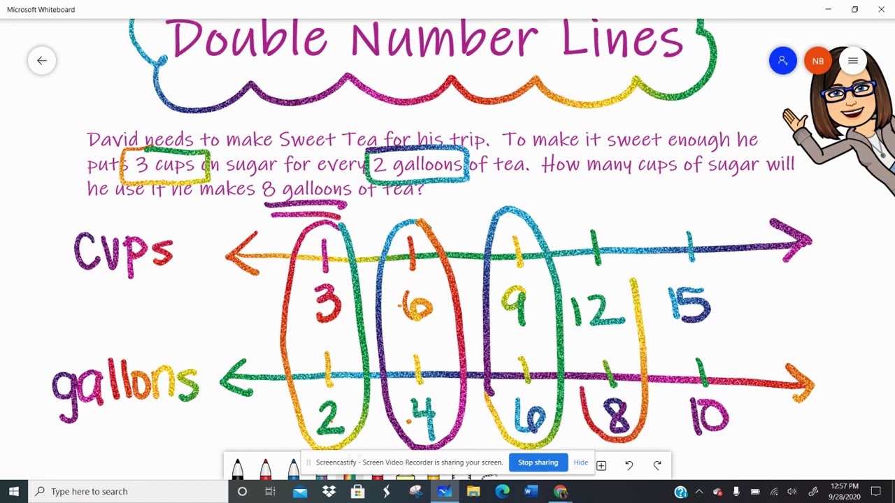 Double Number Line Worksheet