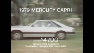 1979 Mercury Capri Commercial