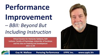 Guy Presenting on Performance Improvement - Beyond But Including Instruction