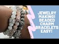 Jewelry making beaded charm stretchy bracelets diy july 2020