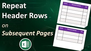 How to Repeat Header Rows on Subsequent Pages in MS Excel Sheets