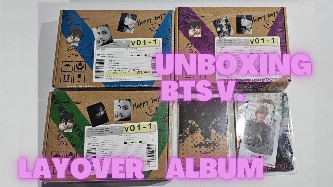 Unboxing: 'LAYOVER' album by V 💿 #V_Layover 