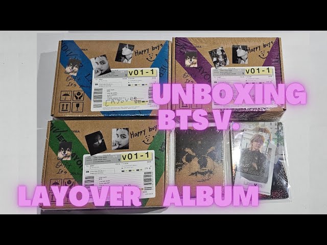 🐶 BTS V - Layover (green version) album unboxing 🐶 
