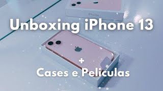 iPhone 13 Rosa 128 Gb | Aesthetic Unboxing + Cases, película e protetor do carregador