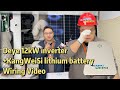 Deye hybrid inverter matching kangweisi lithium battery wiring process #solarinverters  #deye