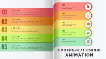 70.Create 5 Step Rectangular infographic ANIMATION|Step by Step|Powerpoint Animations