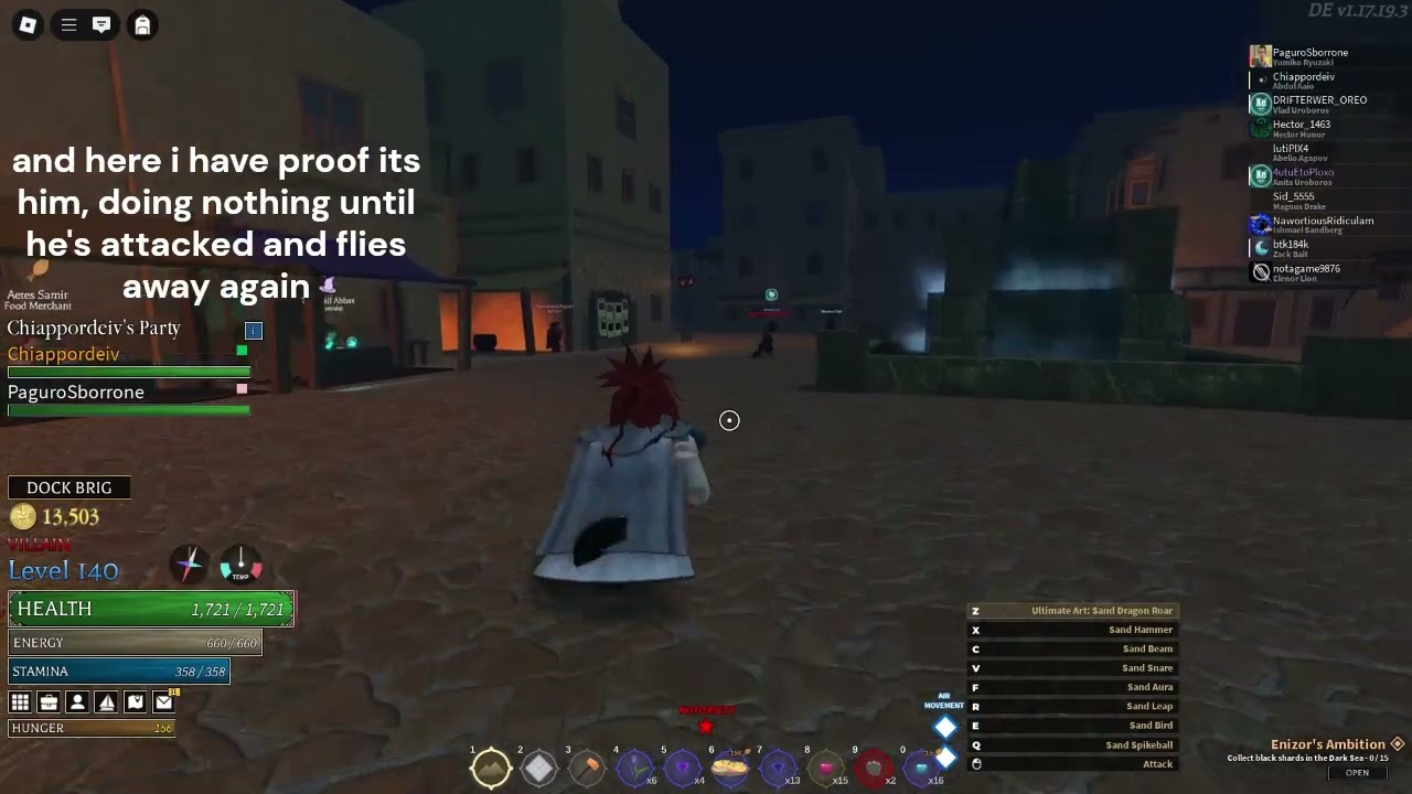 DRIFTERWER OREO cheating in arcane odissey proof