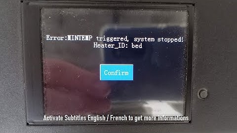 Sidewinder X1 - Solutions for MINITEMP Triggered, System stopped! Heater_ID:bed or Bed temp -15