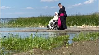 Pope Francis visits the waters of Lac Ste. Anne