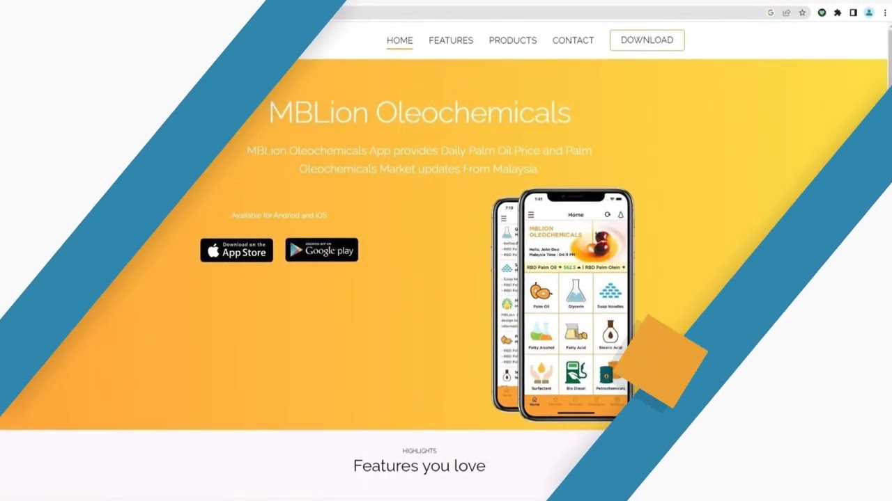 Search Palm Oil Prices Easily with the MBLion Oleochemicals App | Fast & Secure Market Insights!
