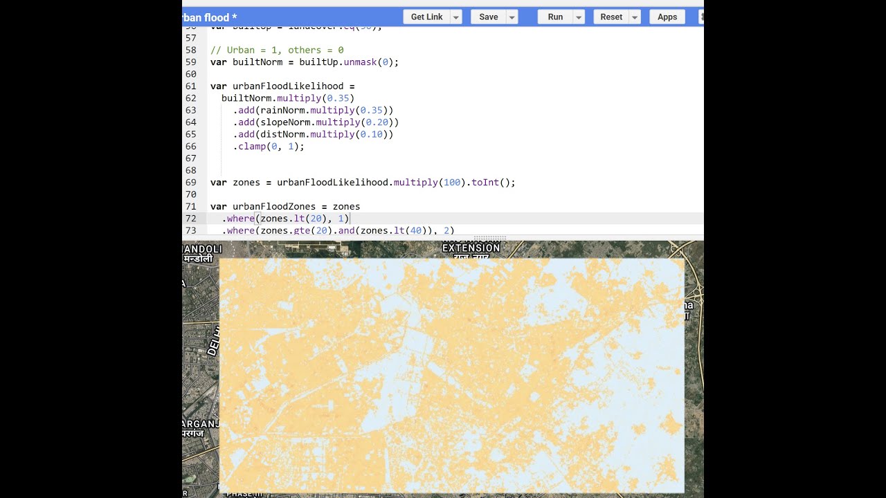 Flood_4:Urban Flood Likelihood Mapping Using Google Earth Engine