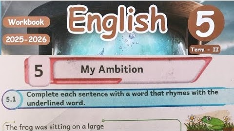 My ambition 5th English work book answers /term 2 5th English my ambition/#ennumezhuthum 