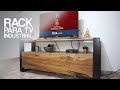 MUEBLE RACK PARA TV, ESTILO INDUSTRIAL - PROYECTO MUEBLE