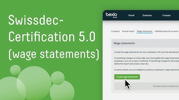 Swissdec certification 5.0 - Adjustments for wage statements | bexio support EN