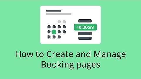 How to Create and Manage Booking pages