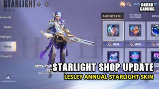 Lesley Annual Starlight Skin Starlight Shop Update | Mobile Legends