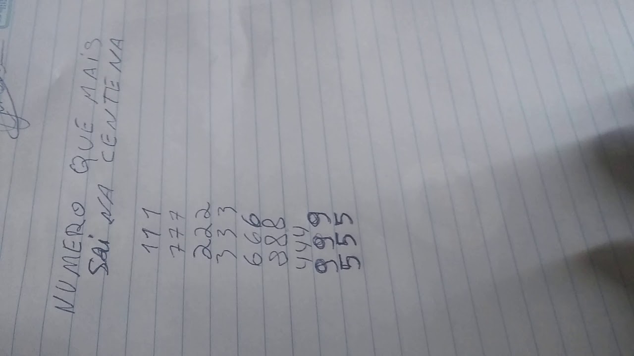 Centena que mais sai do jogo do bicho - YouTube