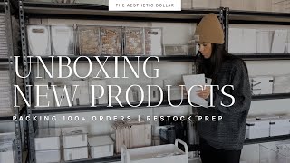 Unboxing New Binders | Studio Vlog | No. 12 | Packing 100+ Orders | Cash Envelope Restock Prep