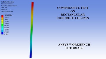 Compressive Test | Solid Rectangular Concrete Column | Static Structural | ANSYS Workbench Tutorials