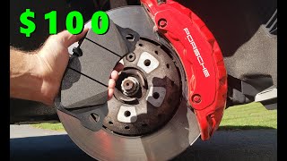 $100 DIY 2016 Porsche Cayenne GTS Front Brake Pads Passenger Side by OneSimpleDad 1,677 views 6 months ago 8 minutes, 3 seconds